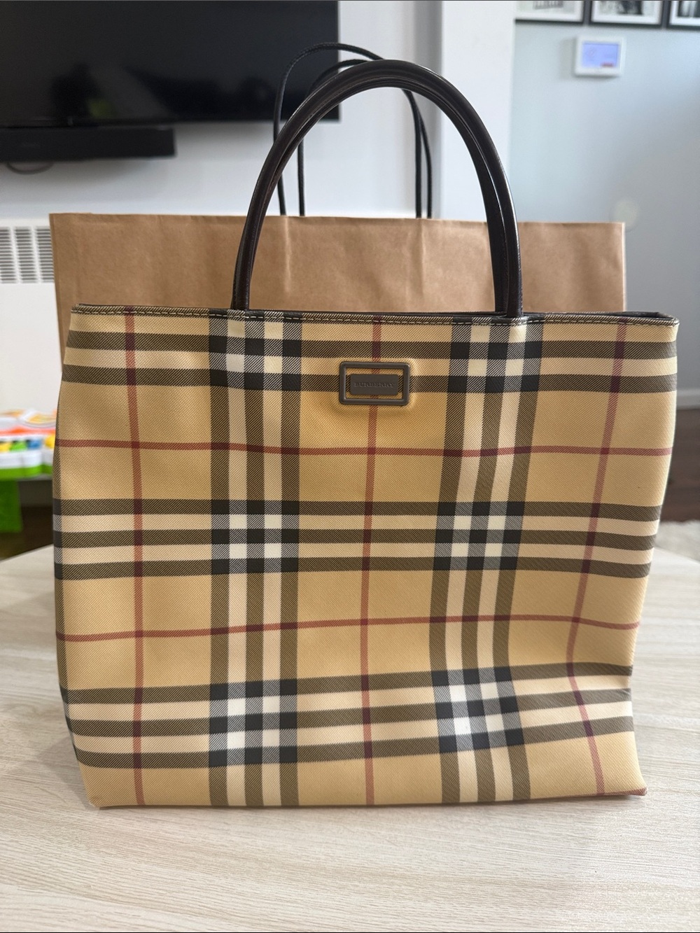 Burberry Nova Check PVC tote bag